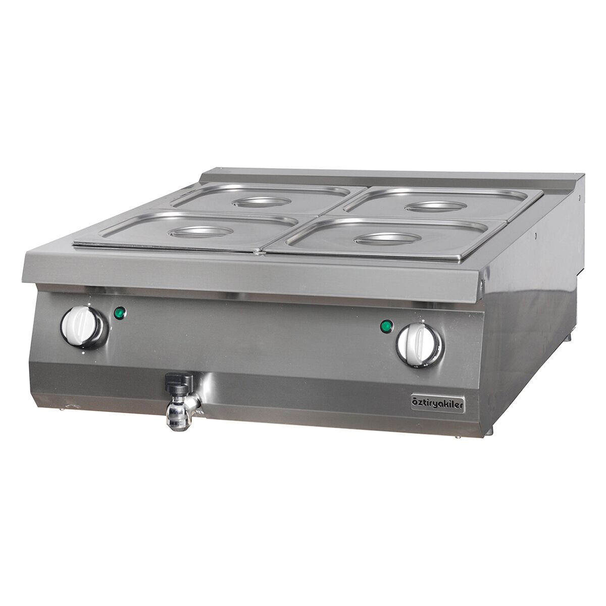 7854.N1.80903.11 BAIN MARIE ELECTRIQUE 04 bacs GN 2/3 Sur Coffre