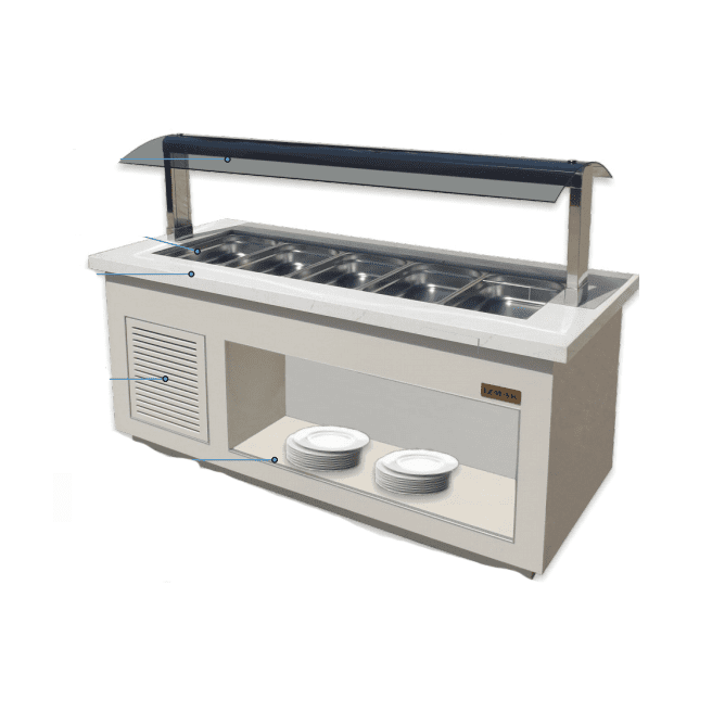 buffet premier ligne Buffet Chaud premier ligne 05 Bacs GN 1/1